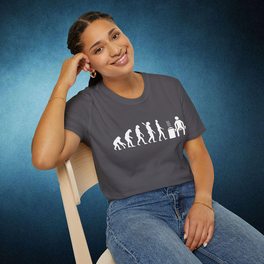 Sauna Human Evolution Unisex T-shirt