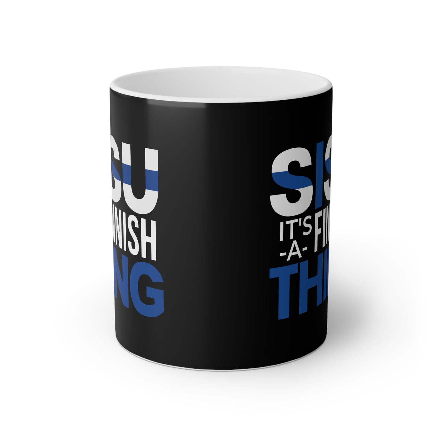 Sisu: It’s a Finnish Thing" – Black Mug, 11oz