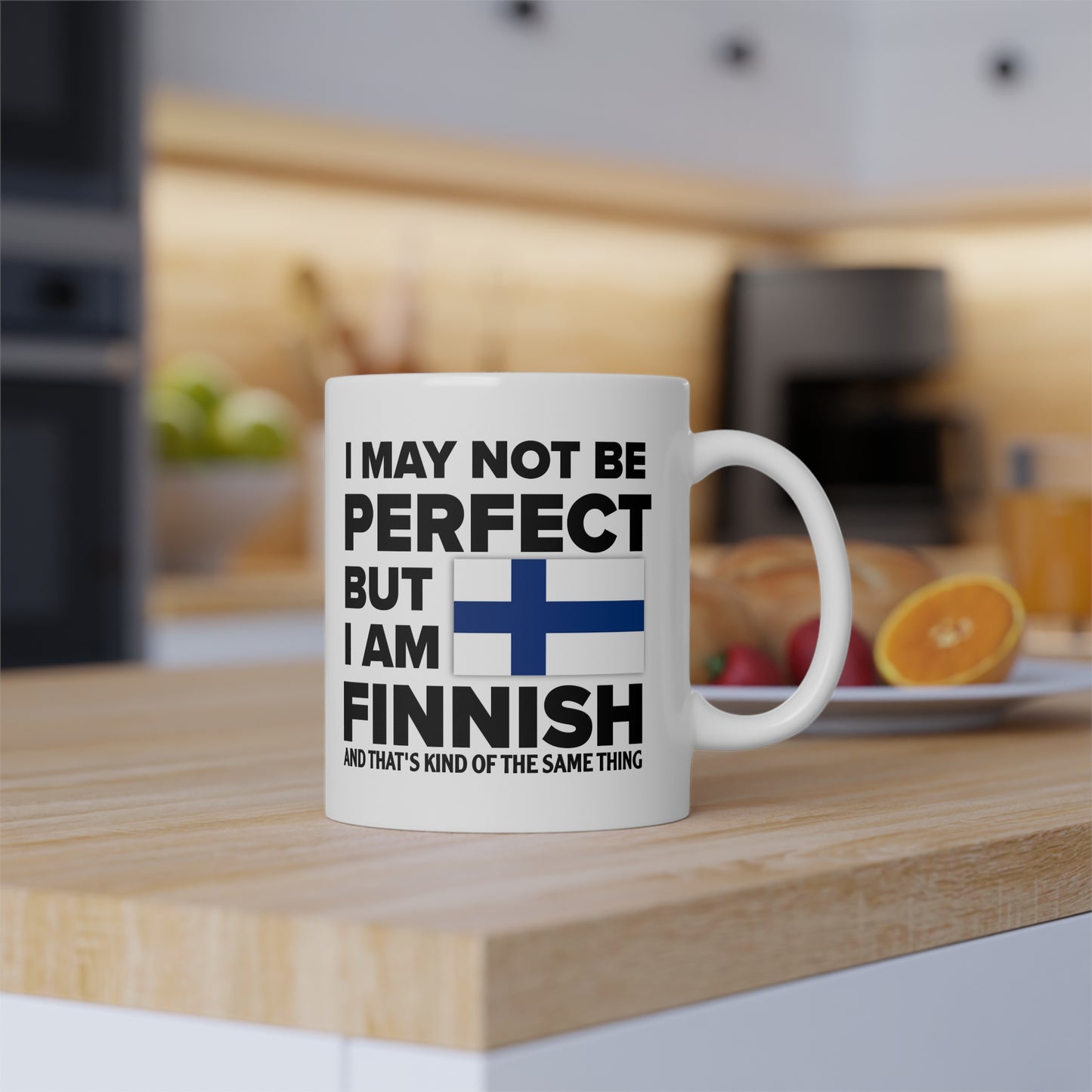 I May Not Be Perfect, But I'm Finnish Mug - 11oz | Finland Flag Design