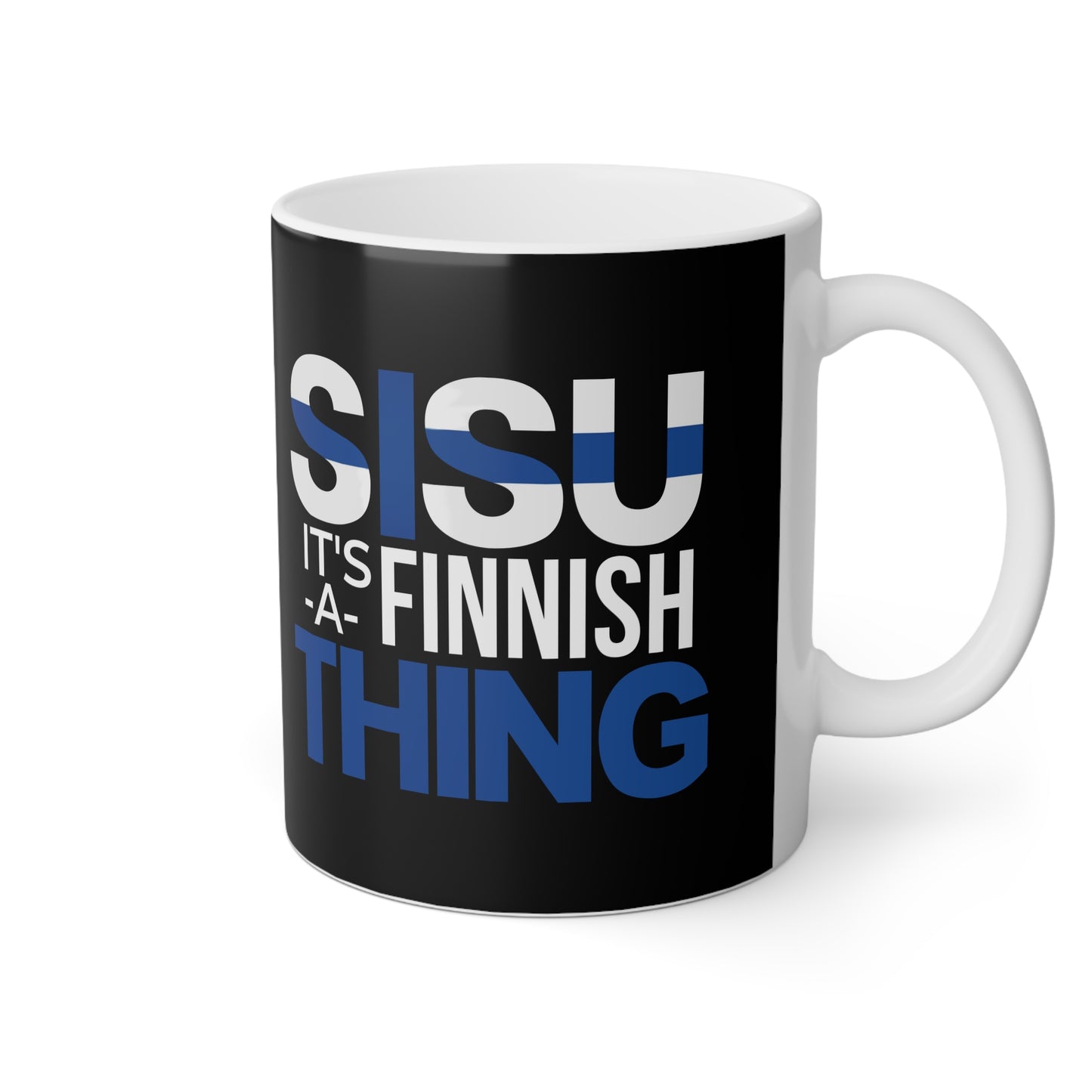 Sisu: It’s a Finnish Thing" – Black Mug, 11oz