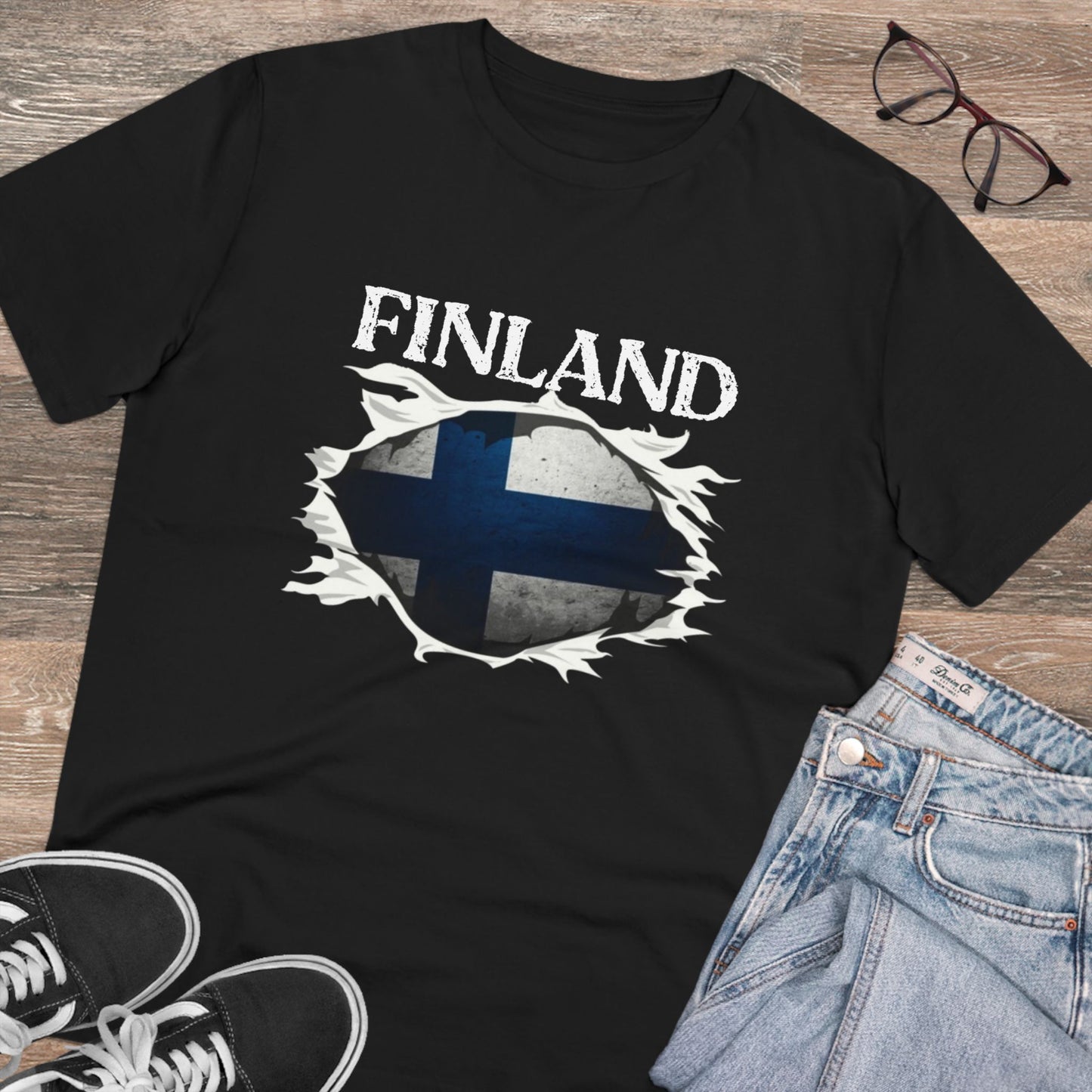 Finland 3D Effect Desgin Unisex T-Shirt