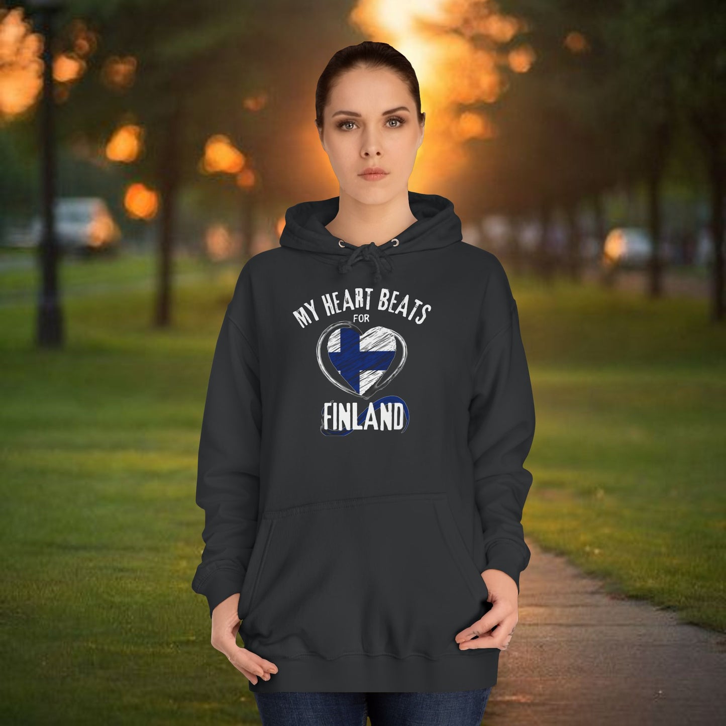 Finland Heartbeat Unisex Hoodie