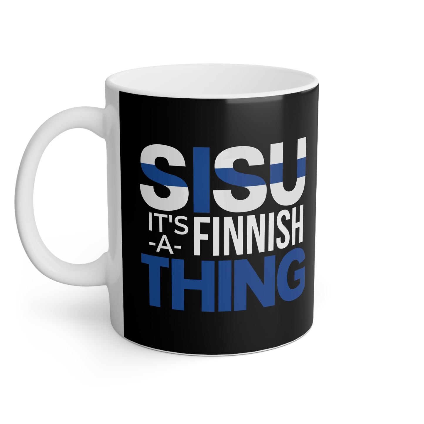 Sisu: It’s a Finnish Thing" – Black Mug, 11oz