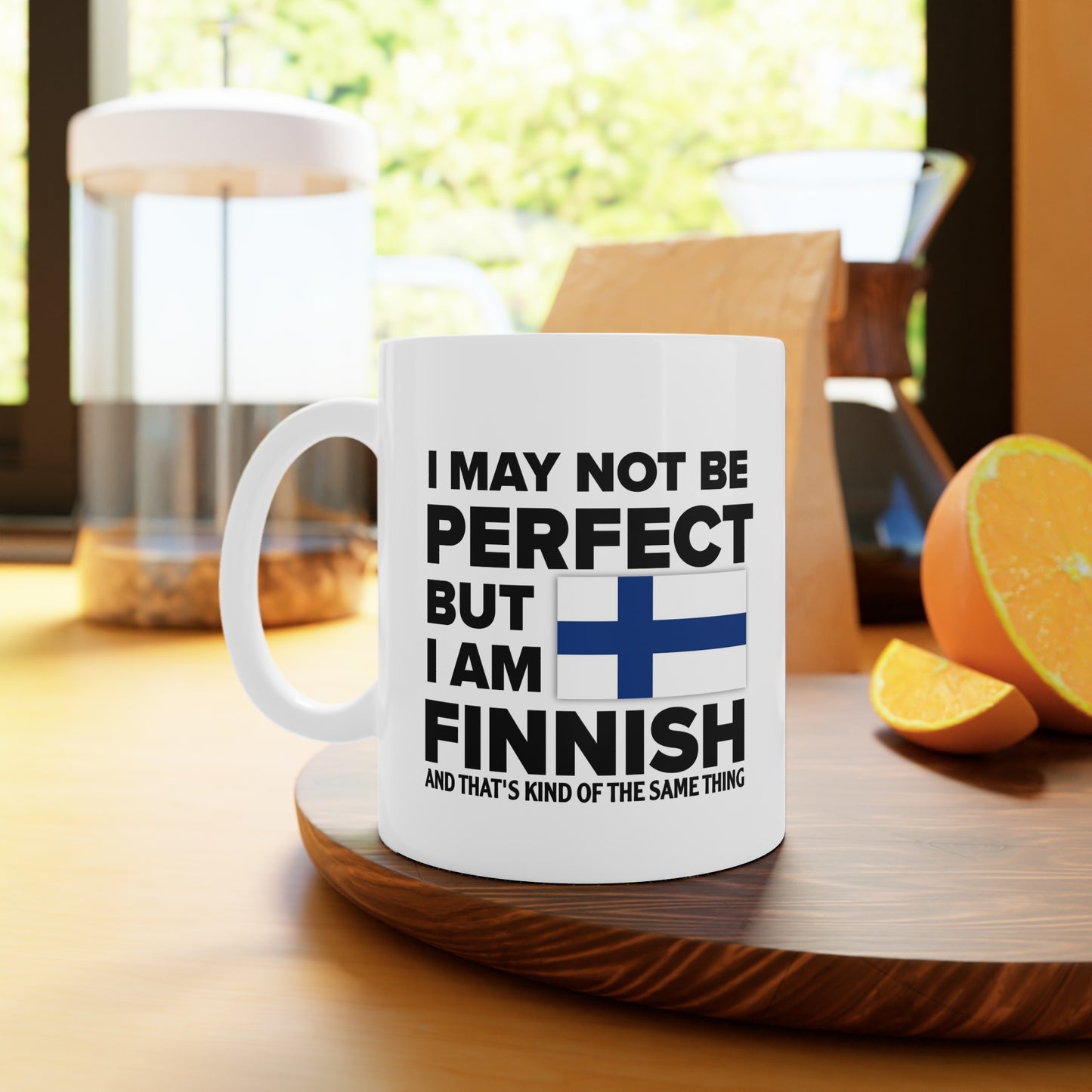 I May Not Be Perfect, But I'm Finnish Mug - 11oz | Finland Flag Design