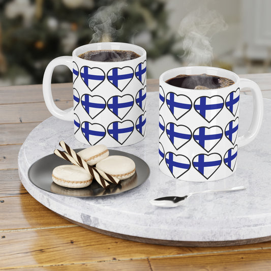 Heart of Finland Mug - 11oz | Pattern Design